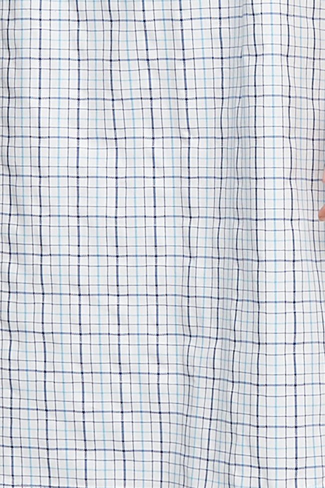 Long Sleep Shirt Blue Multi Check