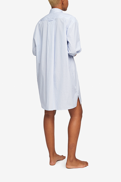 Short Sleep Shirt Blue Multi Dot