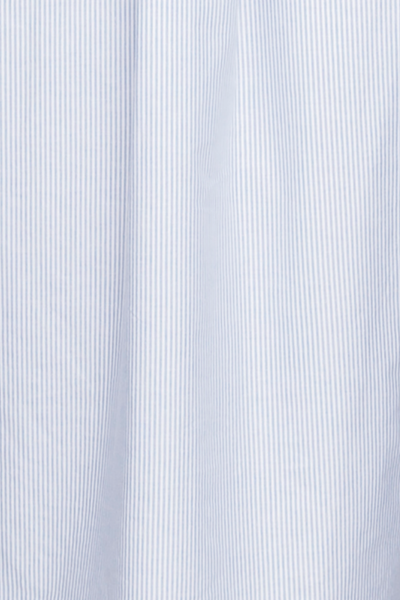 Round Collar Shirt Blue Oxford Stripe