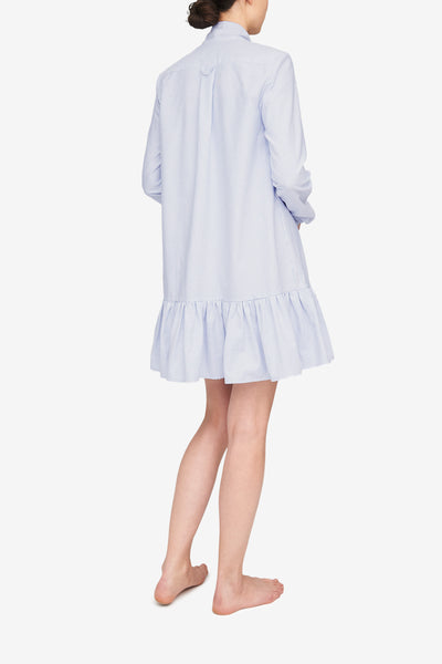 Helena Dress Blue Oxford Stripe