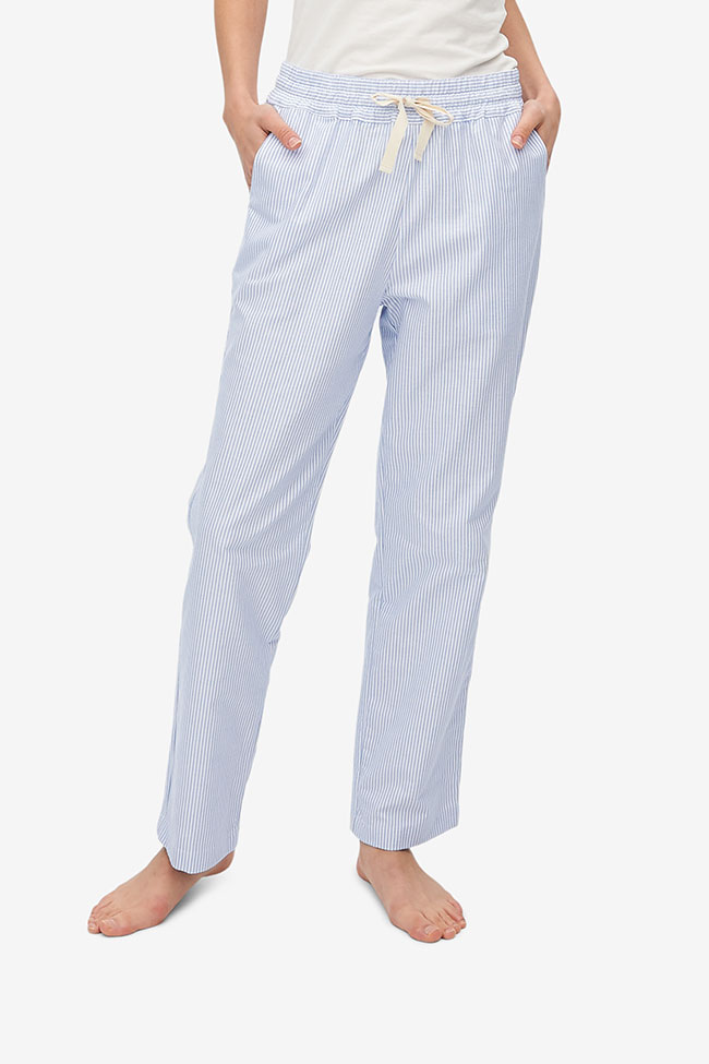 Slash Pocket Pant Blue Oxford Stripe | The Sleep Shirt