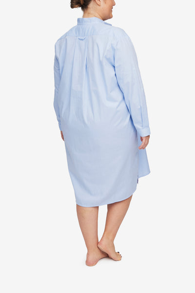 Long Sleep Shirt Blue Royal Oxford Plus