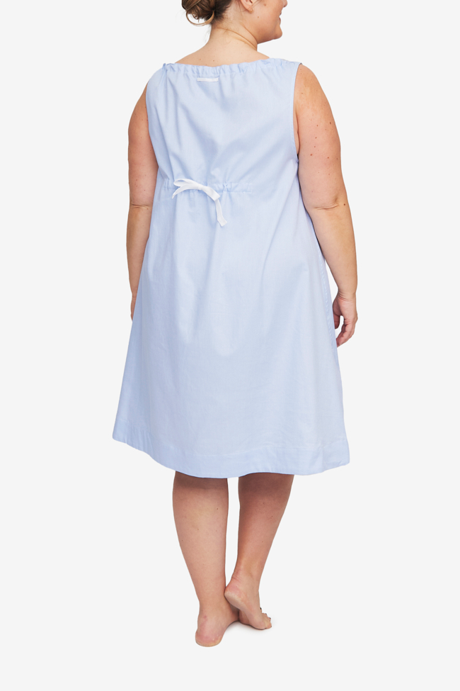 Sleeveless Nightie Blue Royal Oxford PLUS