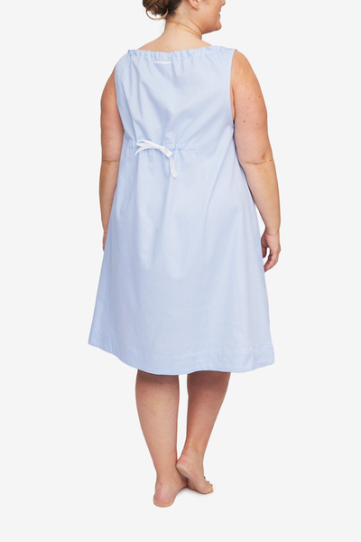 Sleeveless Nightie Blue Royal Oxford PLUS
