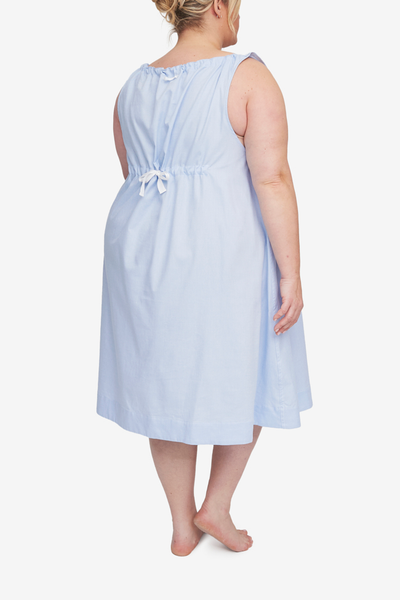Sleeveless Nightie Blue Royal Oxford PLUS