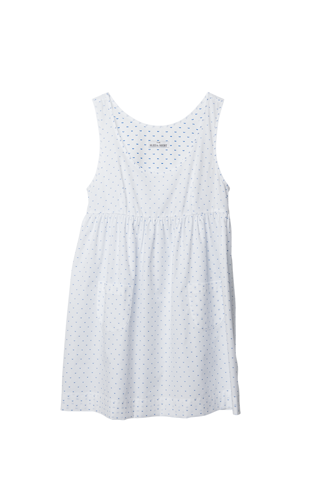 Pocket Nightie Blue Saturn Dot