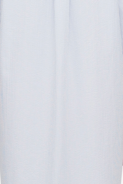 Ankle Length Sleep Shirt Blue & White Seersucker