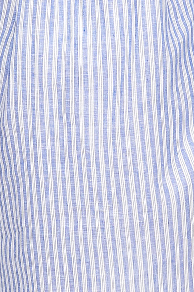 Slip On Sleep Shirt Blueberry Linen Stripe PLUS