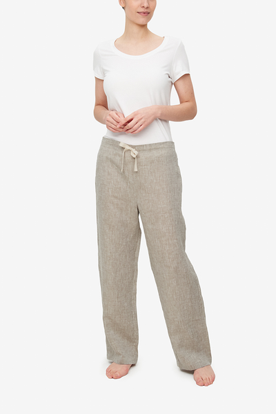 Lounge Pant Brown Linen