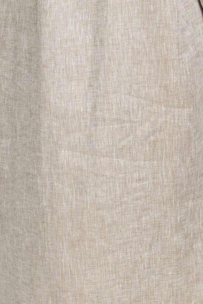 Woven T-Shirt Brown Linen