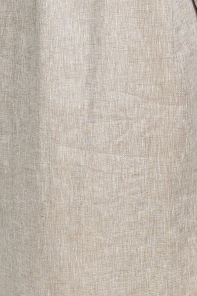 Woven T-Shirt Brown Linen