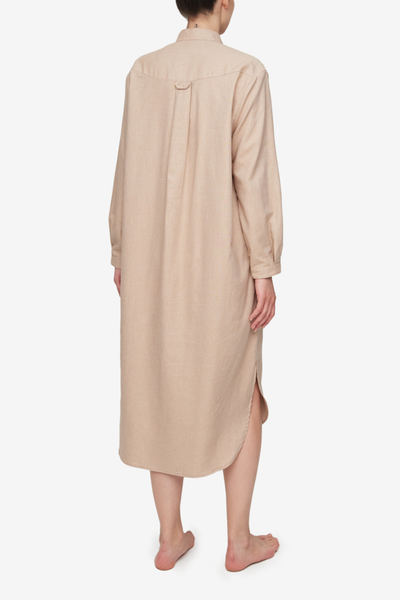 Ankle Length Sleep Shirt Camel Twill