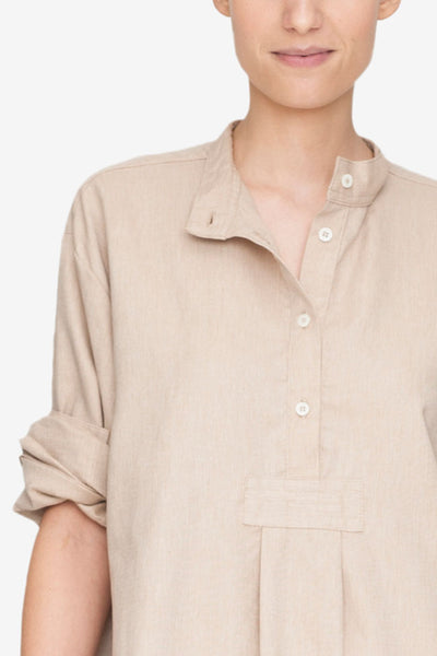 Long Sleep Shirt Camel Twill