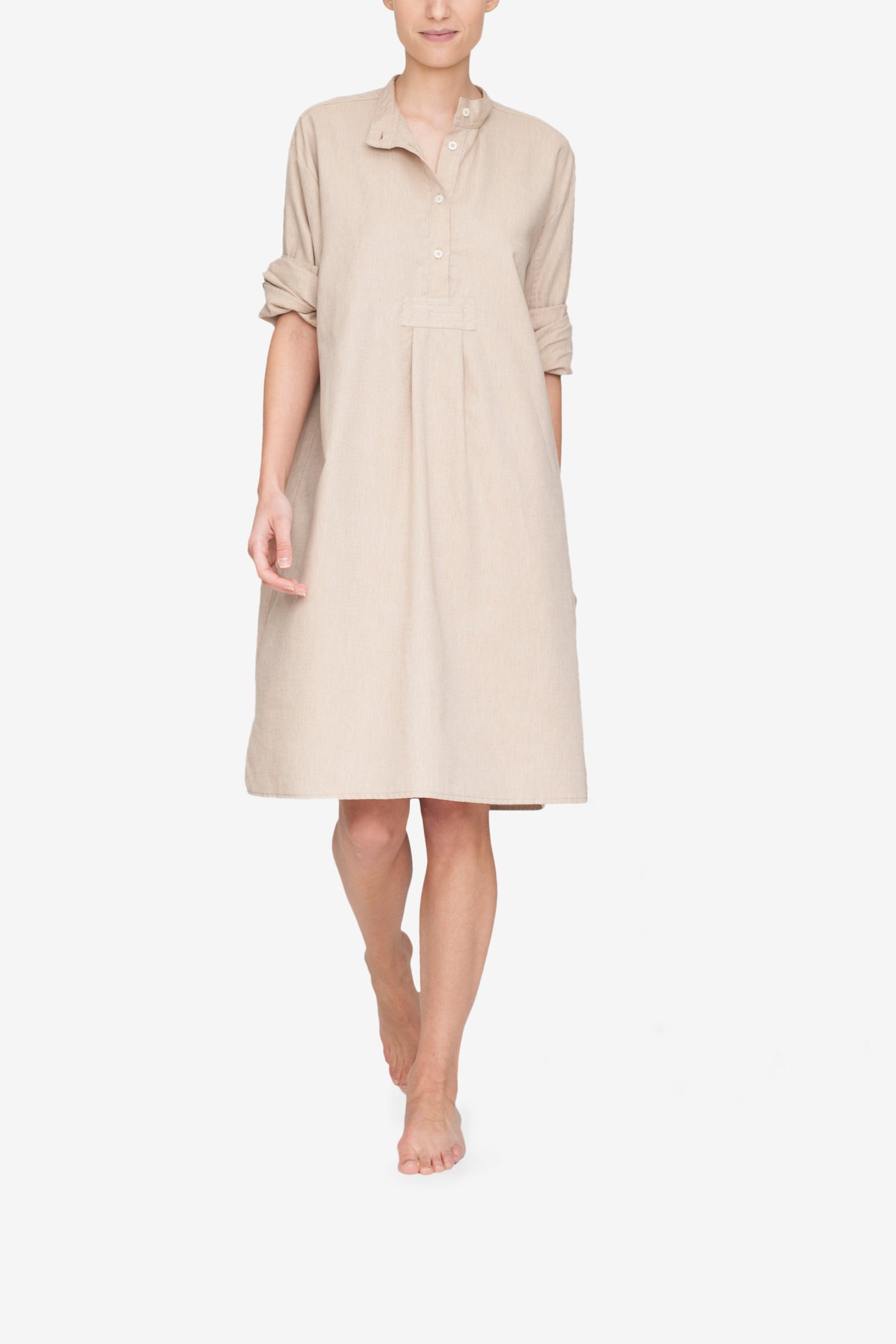 Long Sleep Shirt Camel Twill