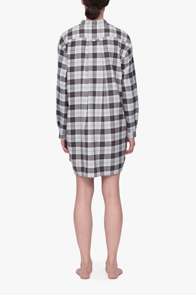 Short Sleep Shirt Grey Carnaby Plaid