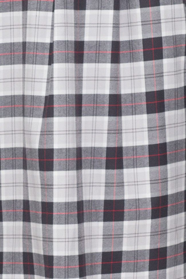 Short Sleep Shirt Grey Carnaby Plaid