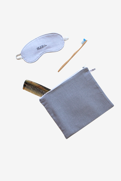 Charcoal Chambray Pouches - Set of 4