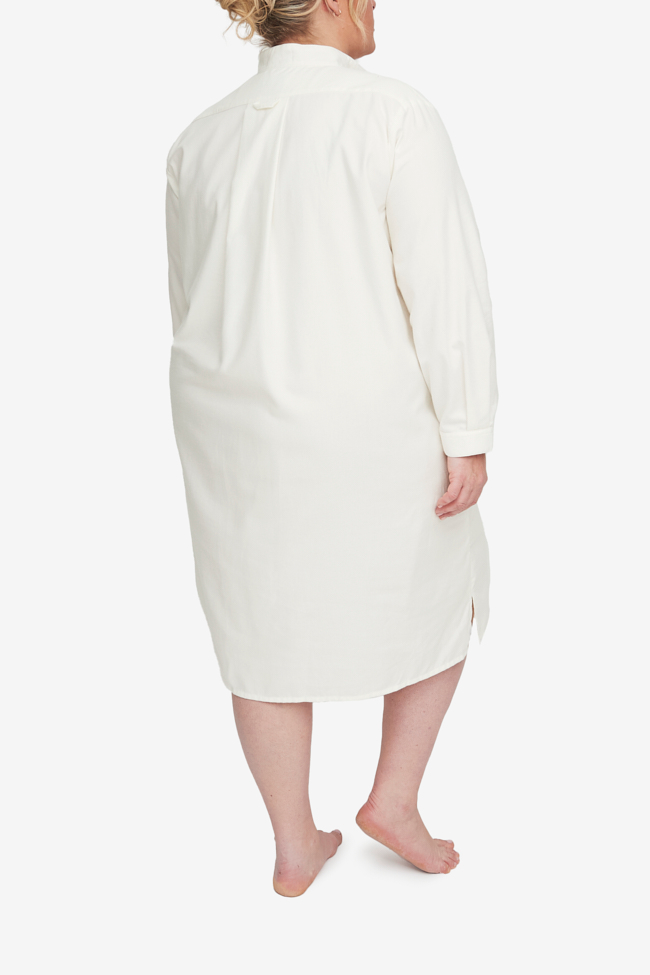 Long Sleep Shirt Cream Cashmere Blend PLUS