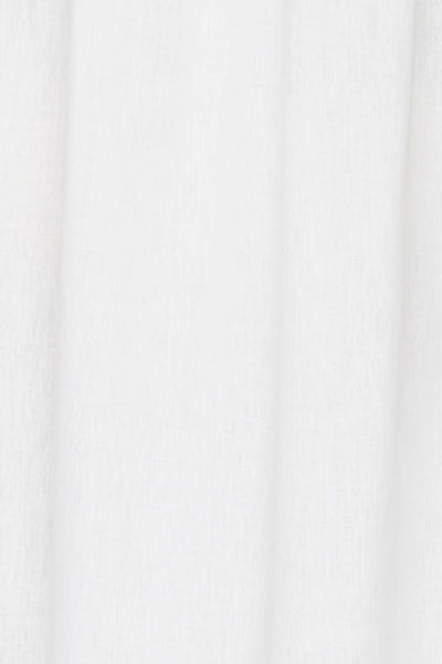 Ankle Length Sleep Shirt Cream Linen Blend