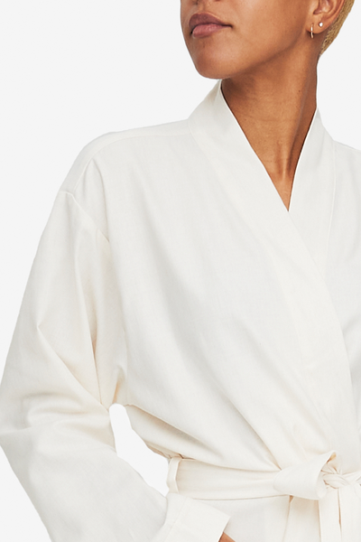 Unisex Robe Cream Twill