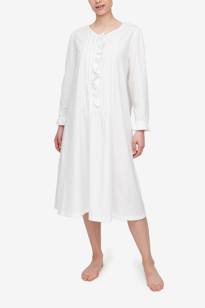 Alexandrine Nightie Crisp White Cotton