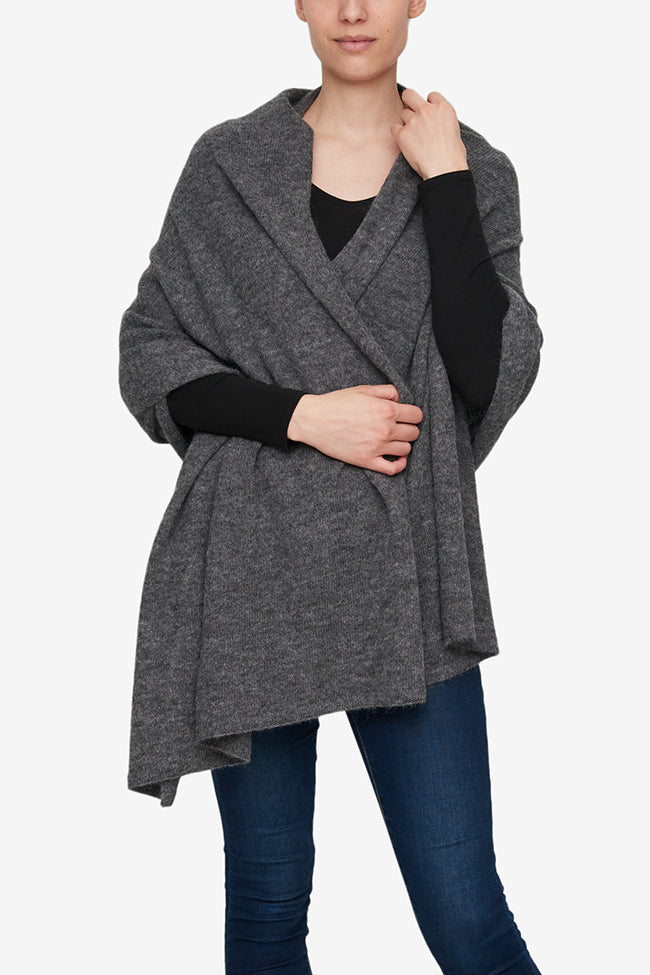 Bare Knitwear Travel Wrap Ash