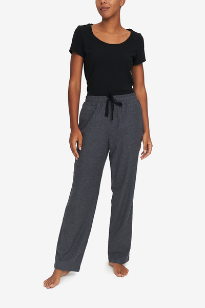 Slash Pocket Pant Dark Grey Brushed Cotton