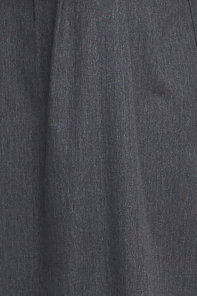 Sleeveless Nightie Dark Grey Herringbone PLUS