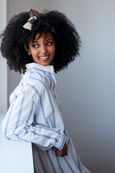 Short Sleep Shirt Deck Stripe