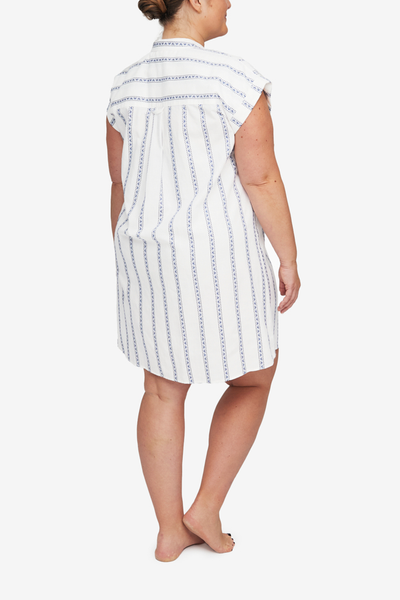 Two Pocket Sleep Shirt Deck Stripe PLUS