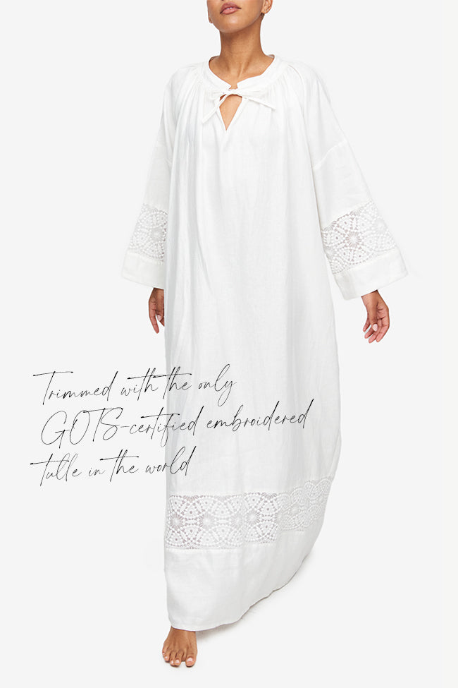 Delphine Dress White Weighted Linen