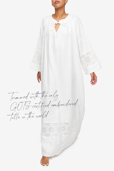 Delphine Dress White Weighted Linen