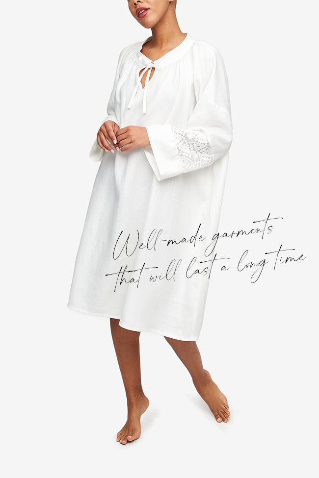 Severine Dress White Weighted Linen