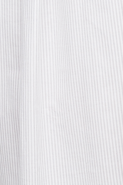 Short Sleep Shirt Dove Grey Stripe Flannel