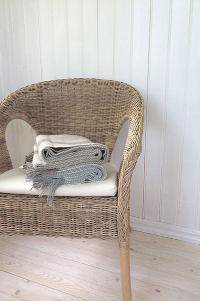Woven Alpaca Throw in Smoke