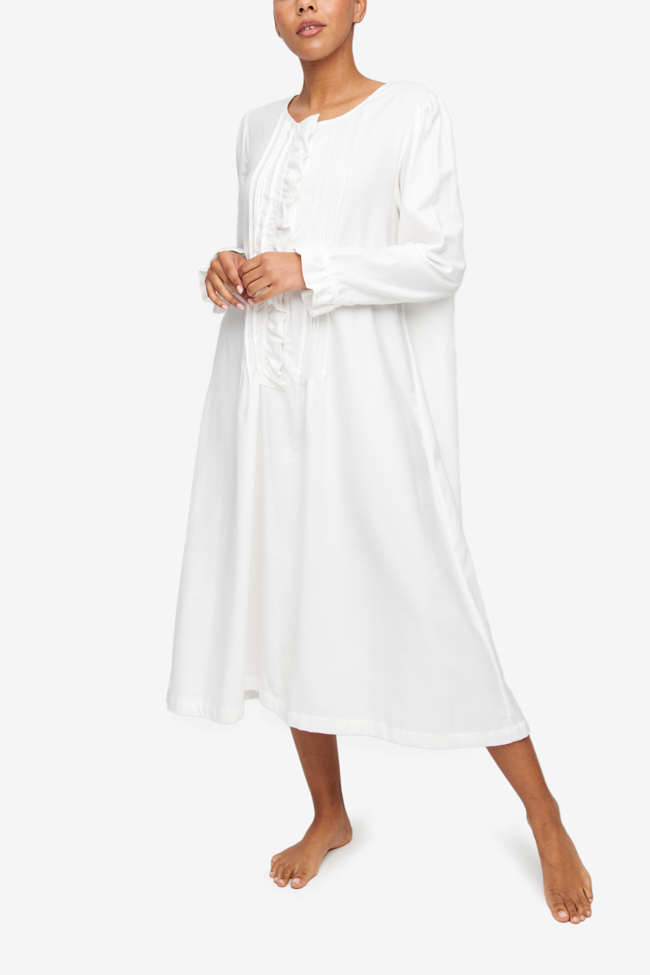 Alexandrine Nightie Eggshell Flannel