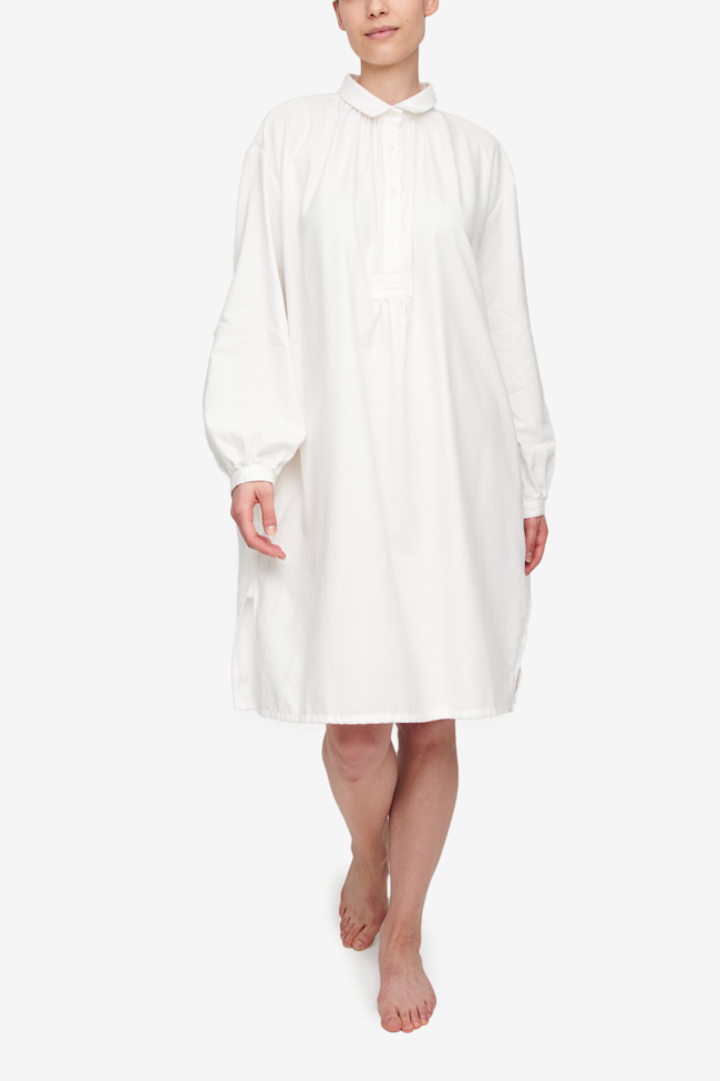 Martine Nightshirt Eggshell Flannel