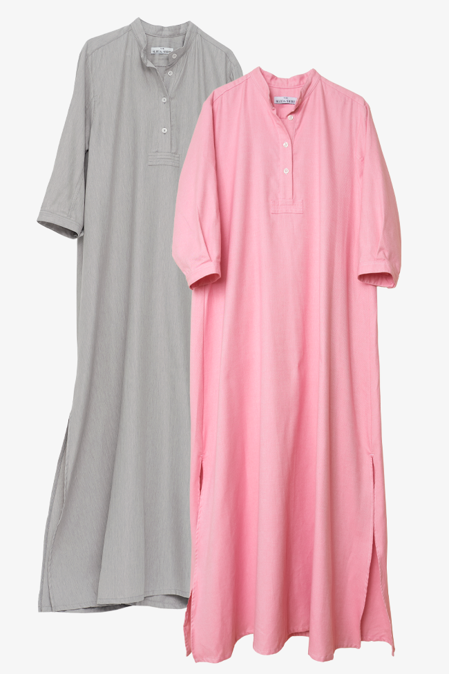 2 Full Length Sleep Shirts, Cotton, Size Small