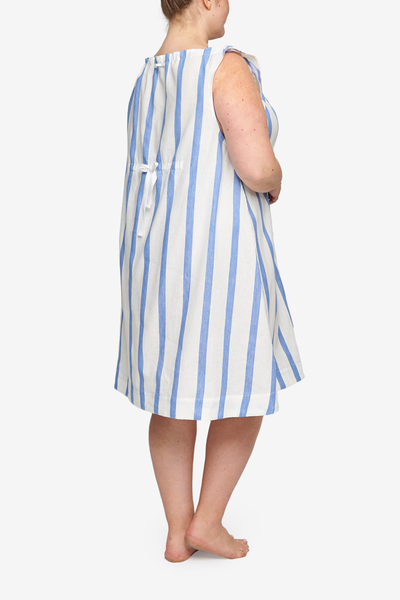 Sleeveless Nightie Giant Blue Stripe PLUS
