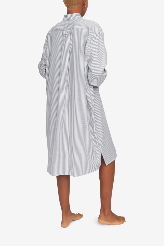Long Sleep Shirt Grey Stripe