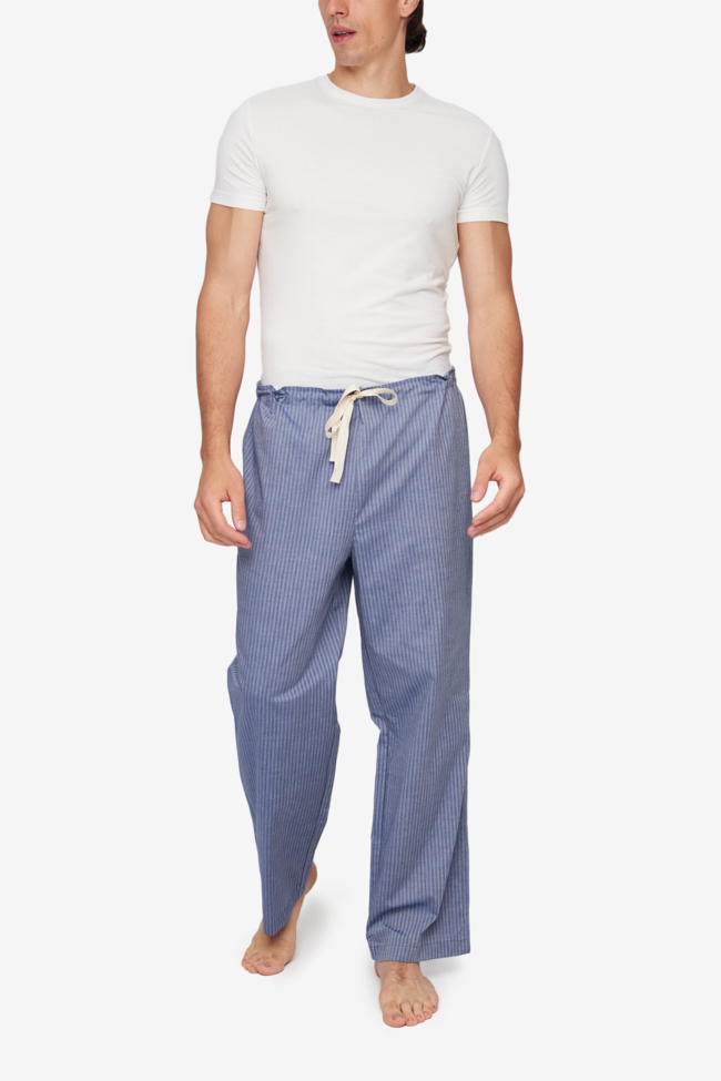 Men's Lounge Pant Indigo Tonal Stripe