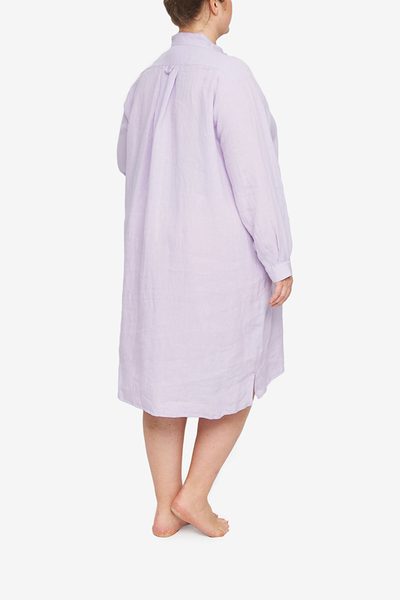 Long Sleep Shirt Iris Washed Linen PLUS