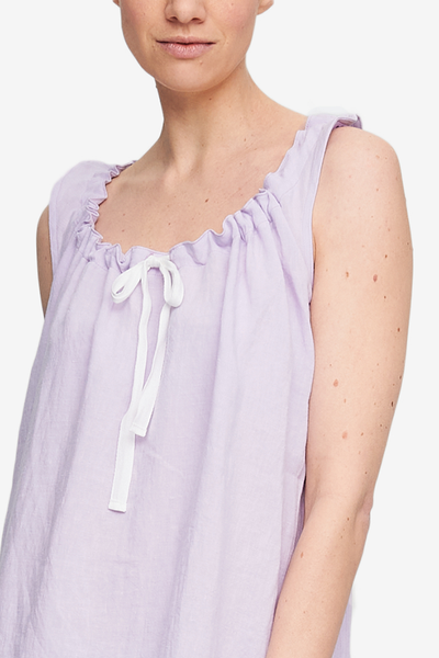 Sleeveless Nightie Iris Washed Linen