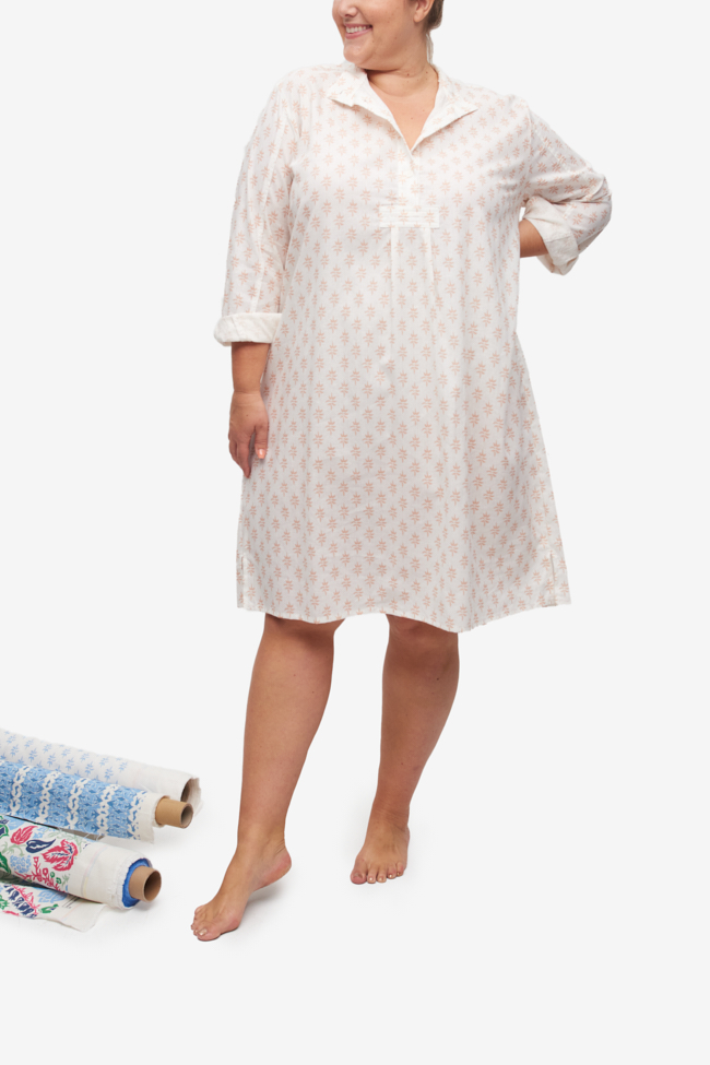 Long Sleep Shirt Laurel Leaf Blush PLUS
