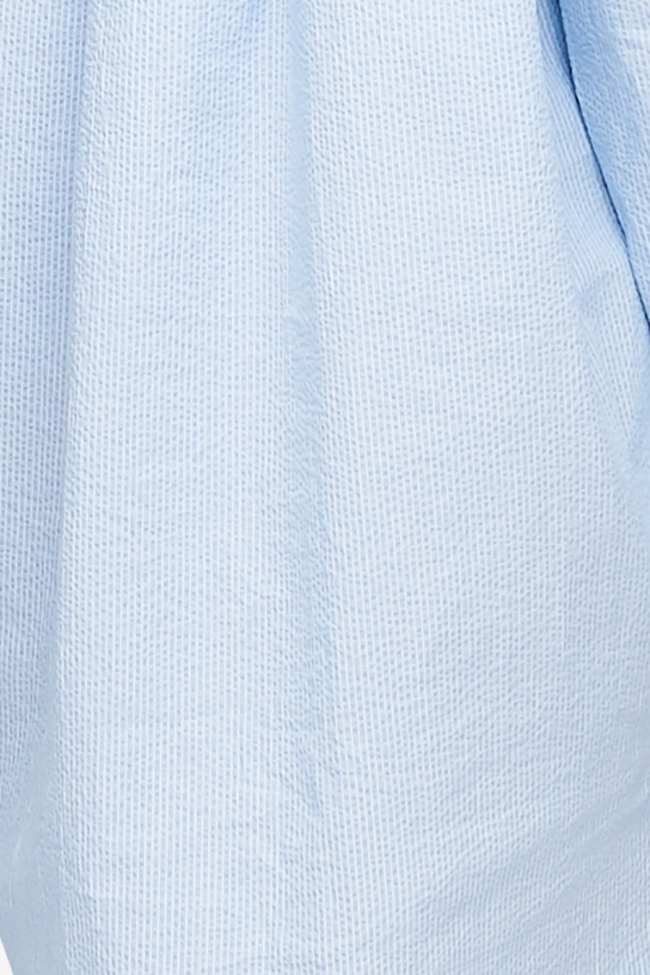 Long Sleep Shirt Light Blue Pinstripe Seersucker | The Sleep Shirt