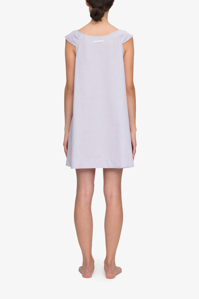 back view swing nightie nightgown lilac royal oxford cotton by the Sleep Shirt