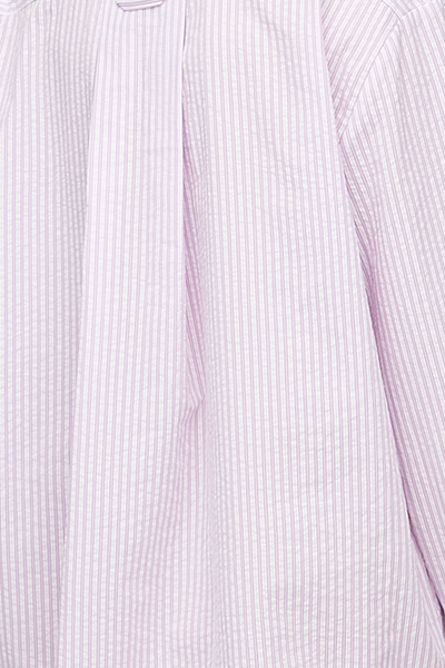 Sleeveless Nightie Lilac Seersucker Stripe