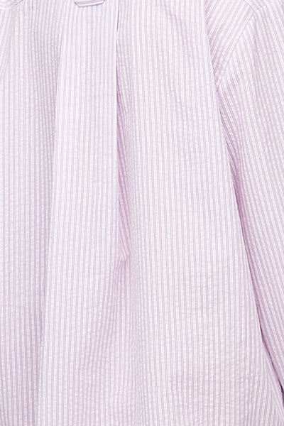 Ruffle Camisole Lilac Seersucker Stripe