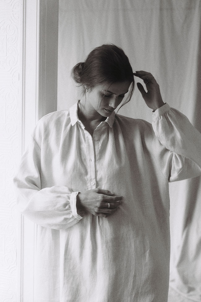 Martine Nightshirt Natural Weighted Linen