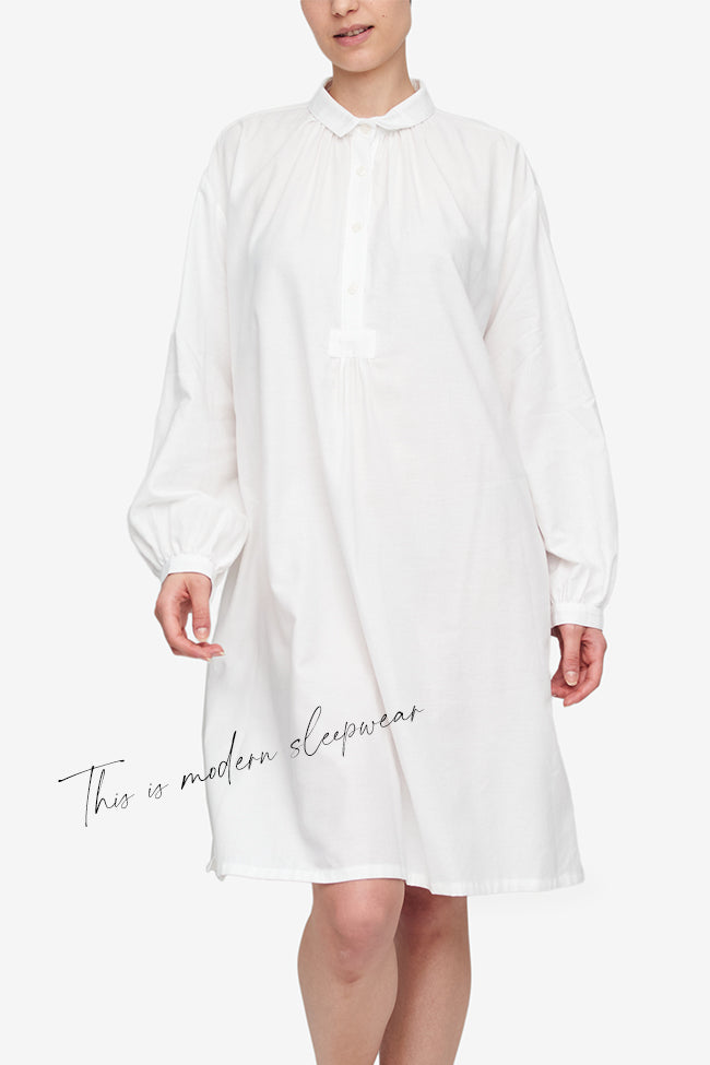 Martine Nightshirt Soft White Cotton